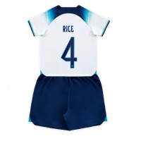 England Declan Rice #4 Hjemmedraktsett Barn VM 2022 Kortermet (+ Korte bukser)